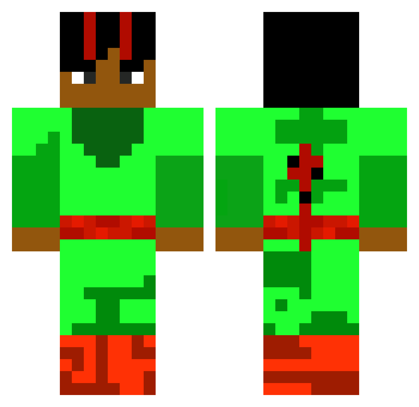 ksiah200 Minecraft skin, front and back view