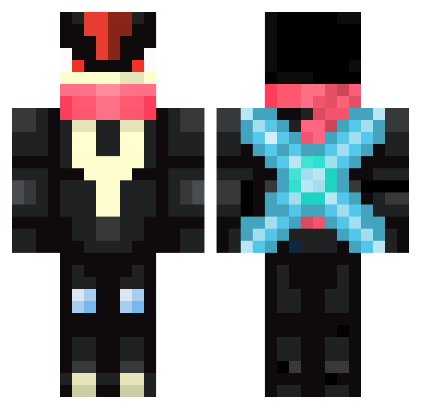 _Unkickable Minecraft skin, front and back view