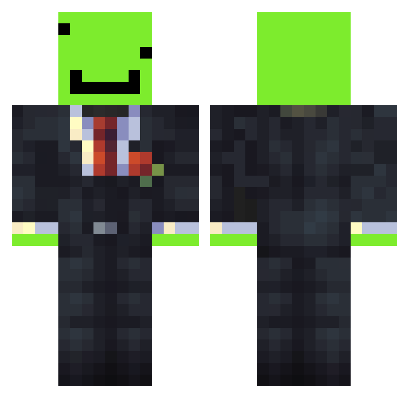 KernDaleNut Minecraft skin, front and back view