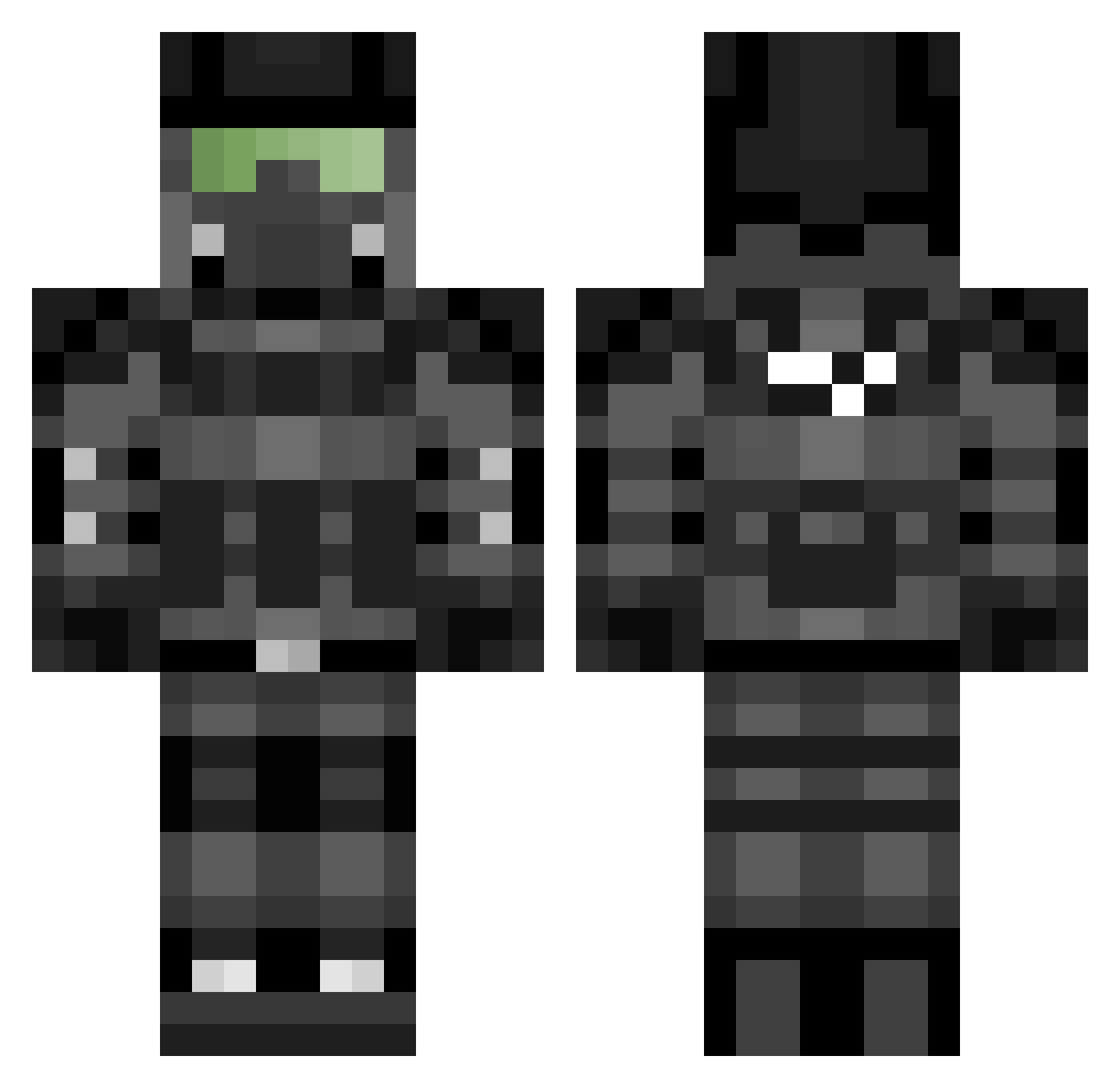 LarppyInit Minecraft skin, front and back view