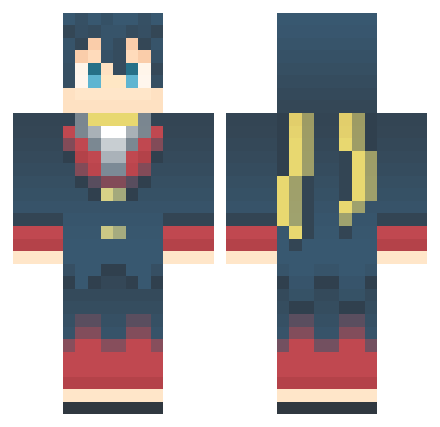fumify Minecraft skin, front and back view
