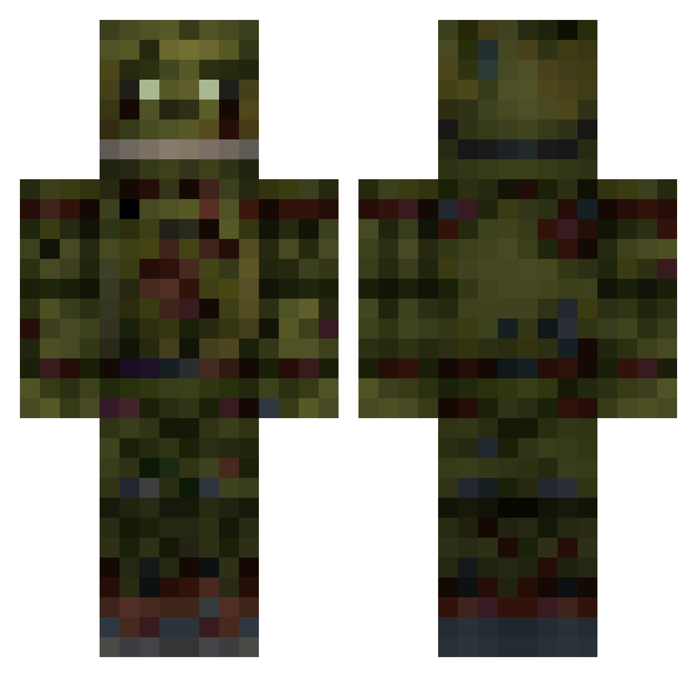gullystomp Minecraft skin, front and back view