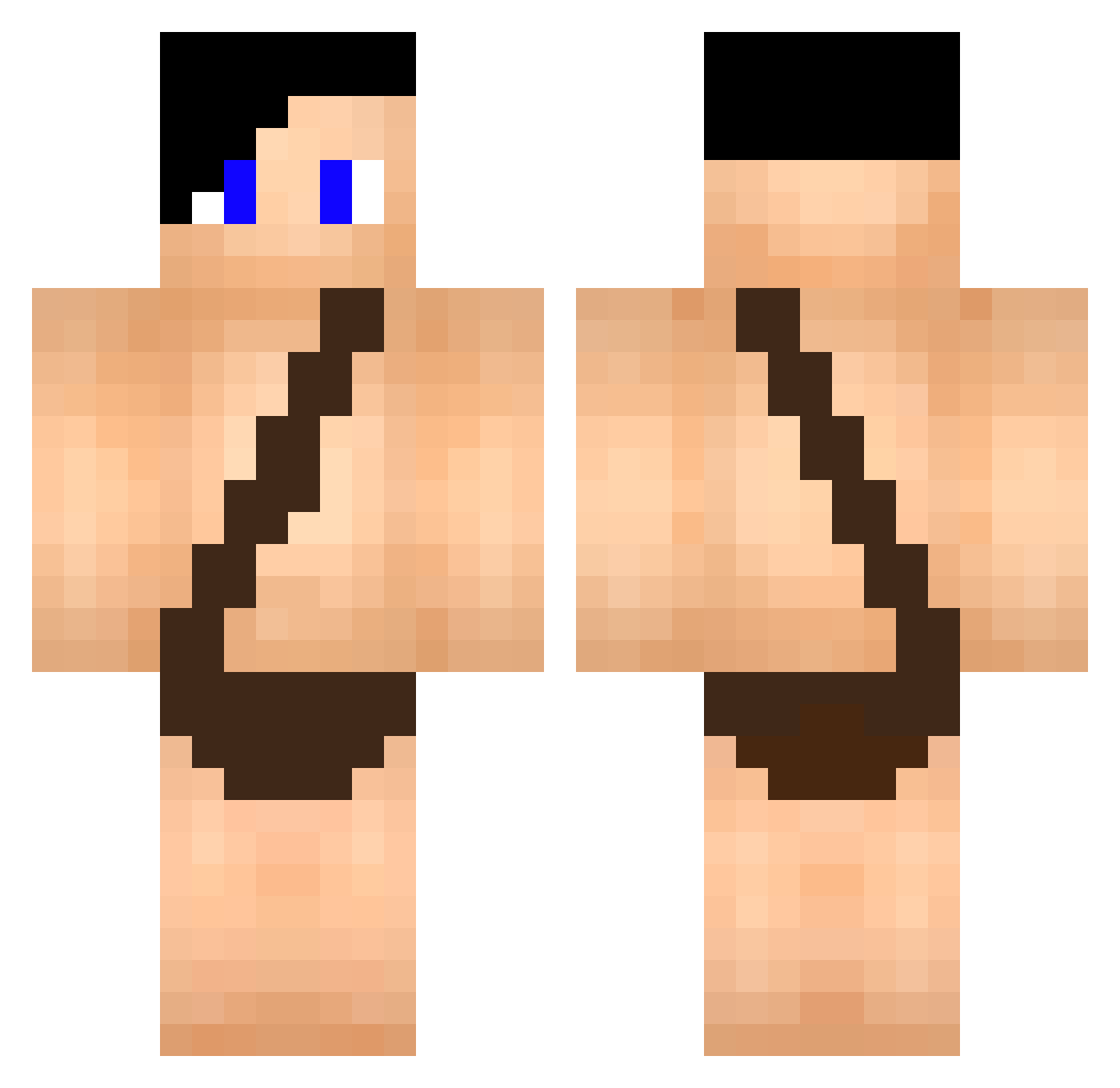 Kill2go Minecraft skin, front and back view