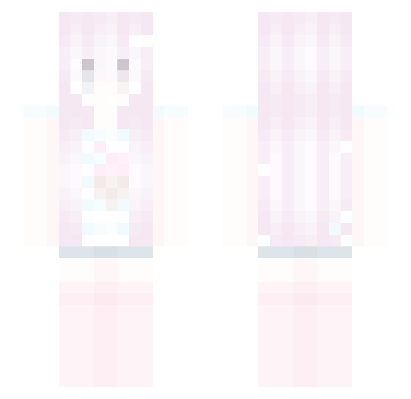 yuki_cross1 Minecraft skin, front and back view