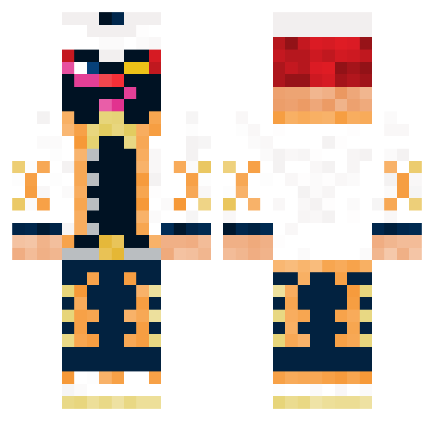 PMWBXY Minecraft skin, front and back view
