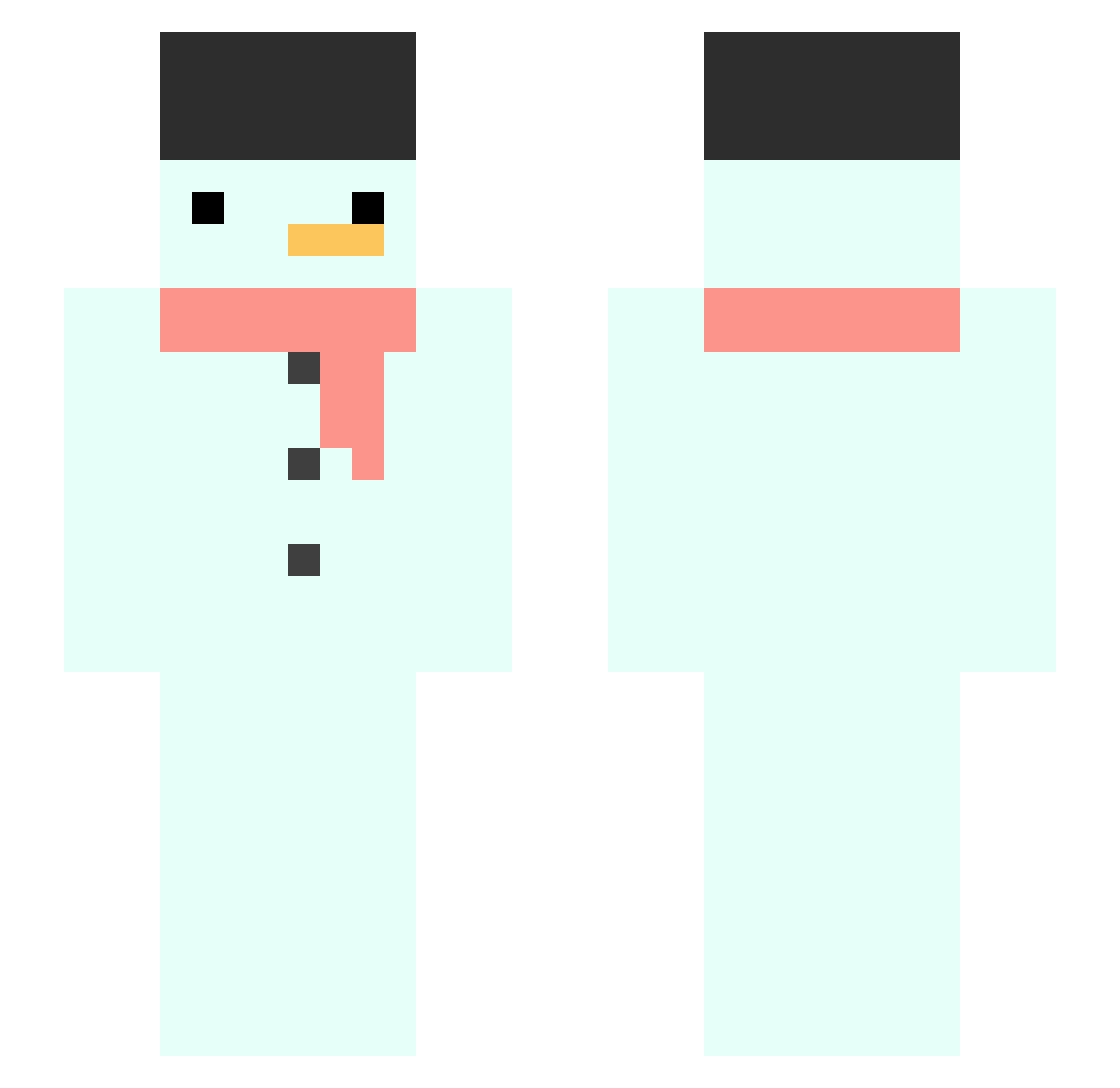 Releyan Minecraft skin, front and back view