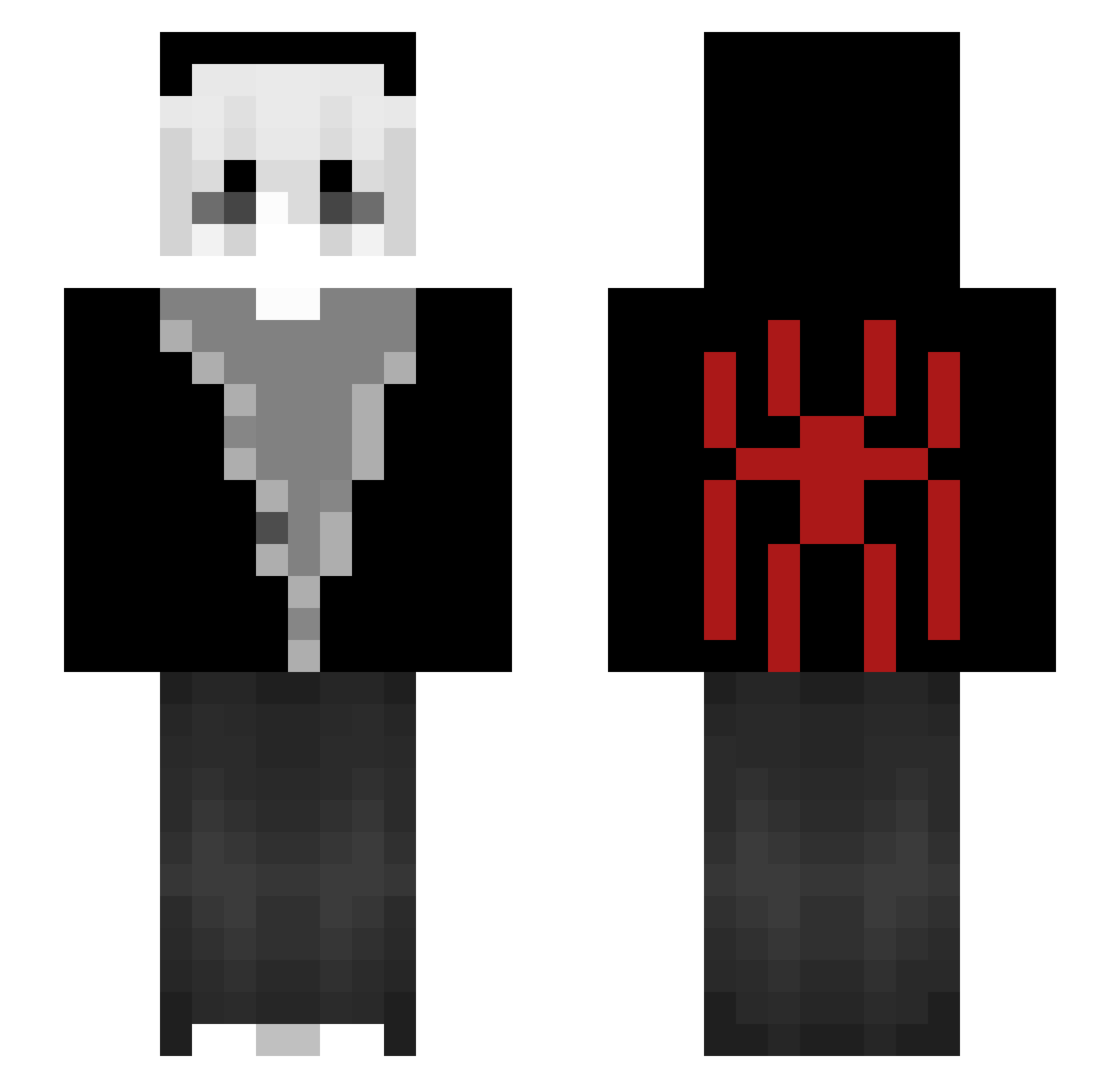 akere Minecraft skin, front and back view