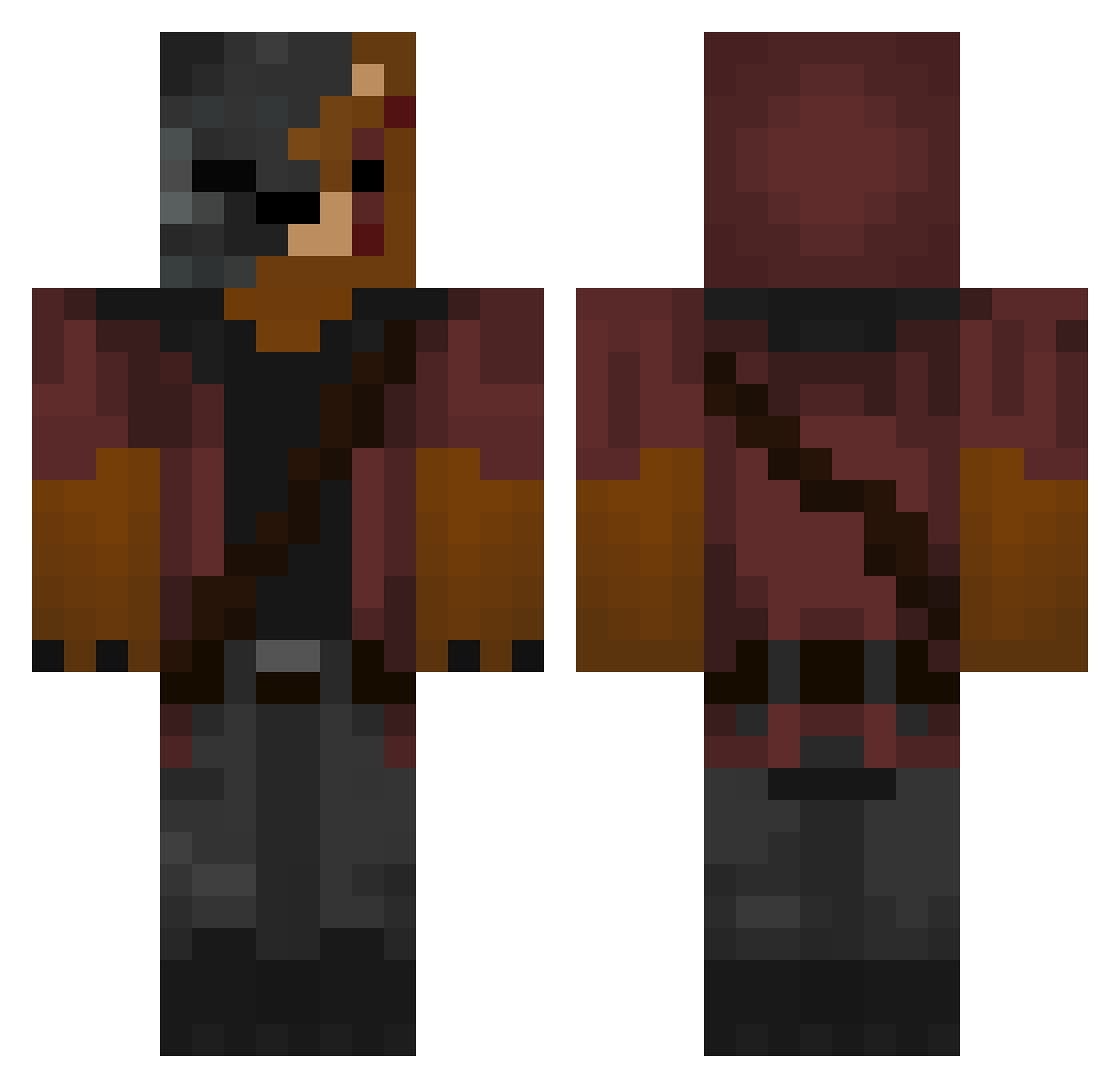 ohAaronn Minecraft skin, front and back view
