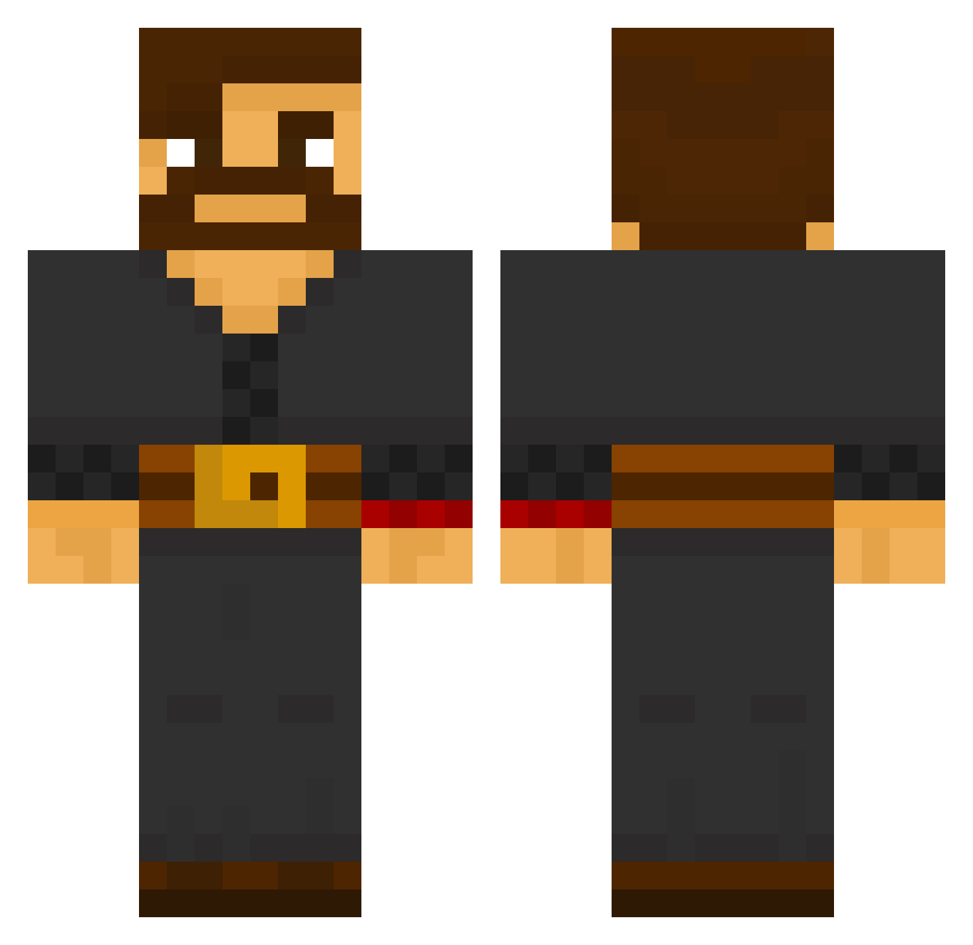 DavidJCS Minecraft skin, front and back view