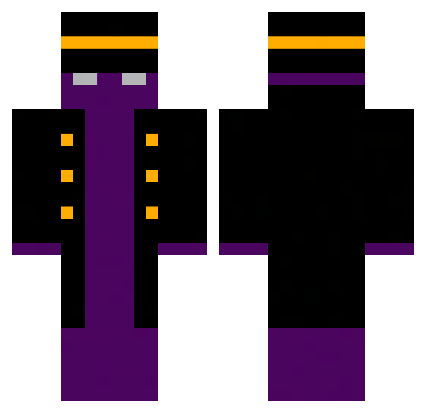 Cr3wZ Minecraft skin, front and back view