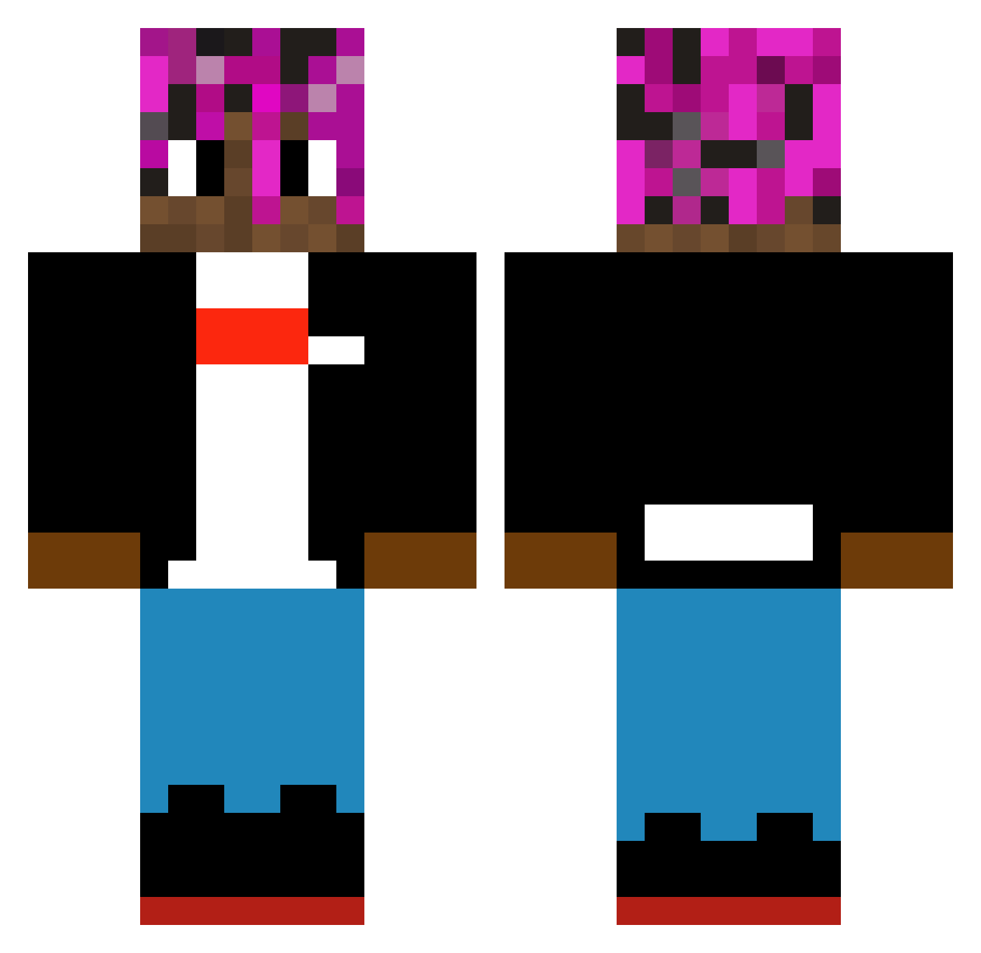 Lil_Uzi_ Minecraft skin, front and back view