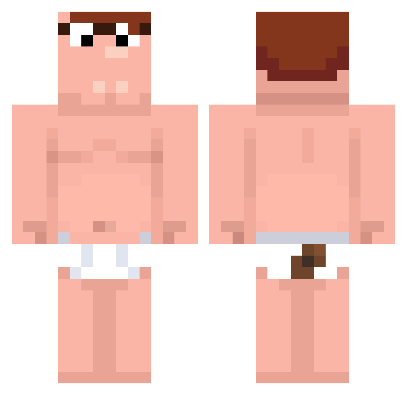 RealAbasat Minecraft skin, front and back view