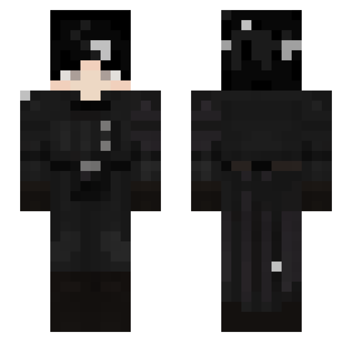 Kazuto228 Minecraft skin, front and back view