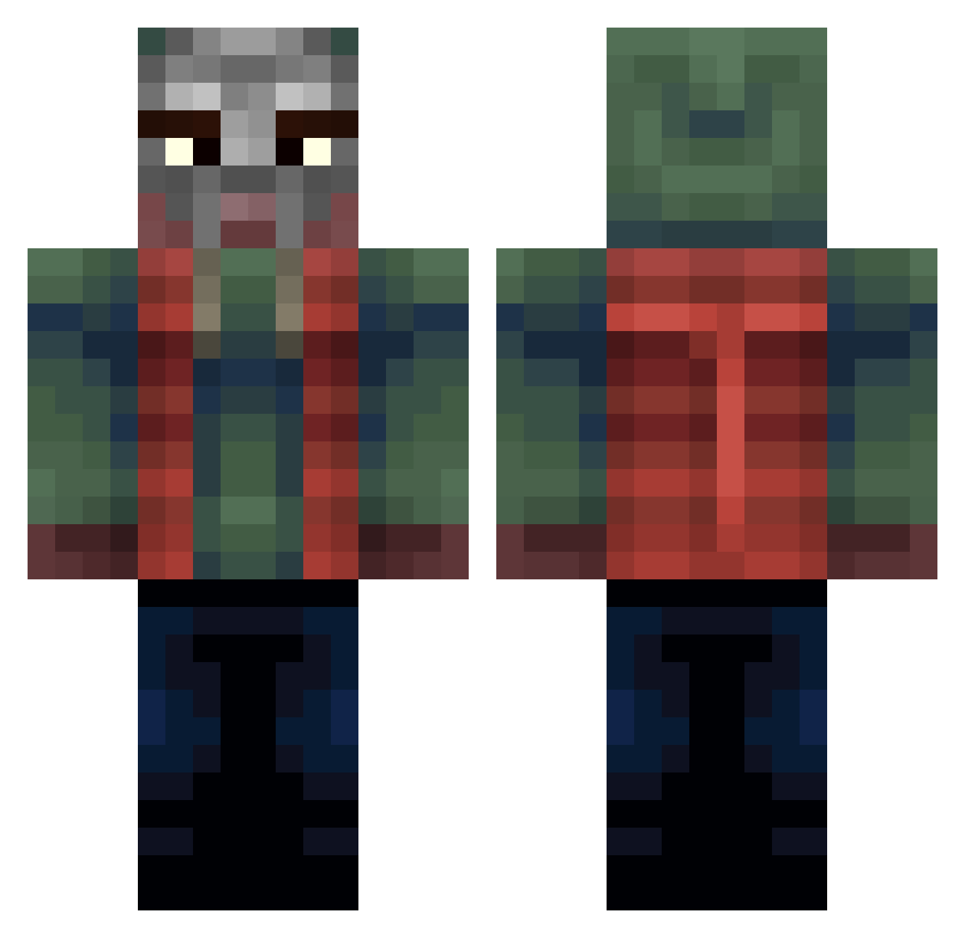 Dablo2010 Minecraft skin, front and back view