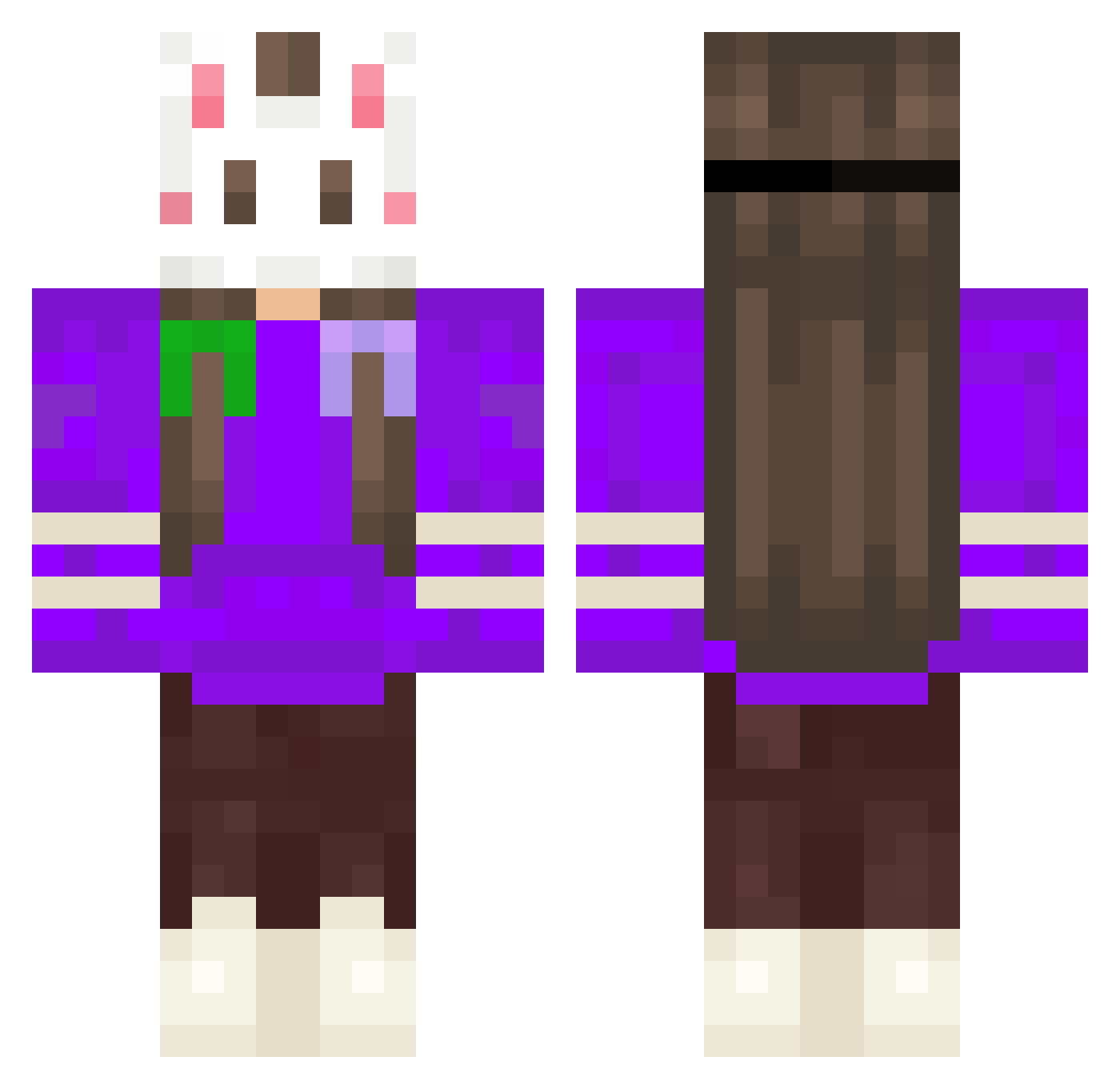 Tharissa Minecraft skin, front and back view