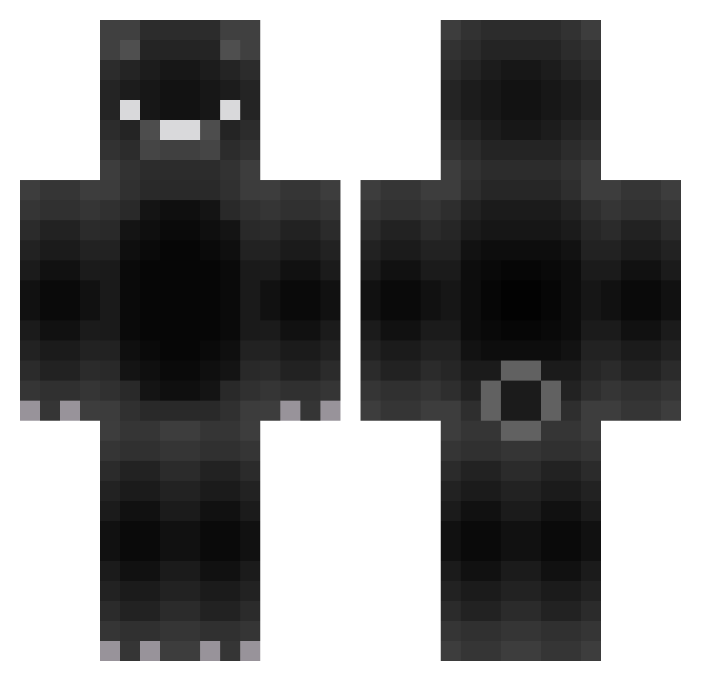 ryukwav Minecraft skin, front and back view