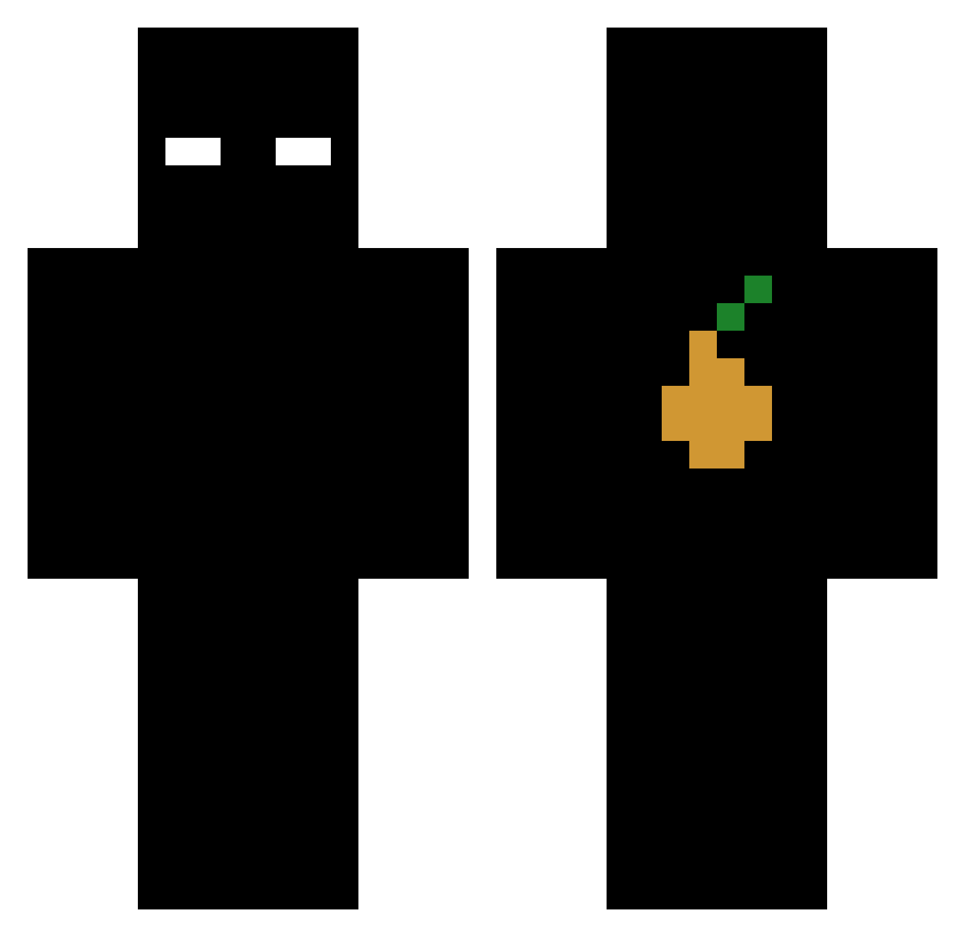 BagOfMangos Minecraft skin, front and back view