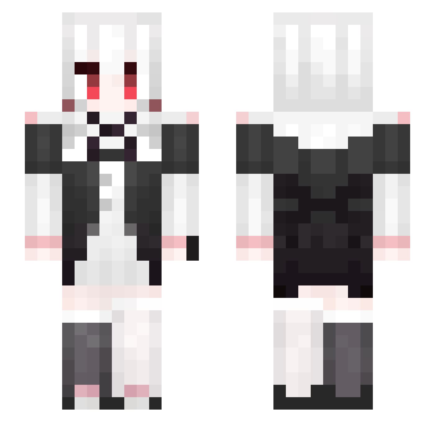 fcassd Minecraft skin, front and back view