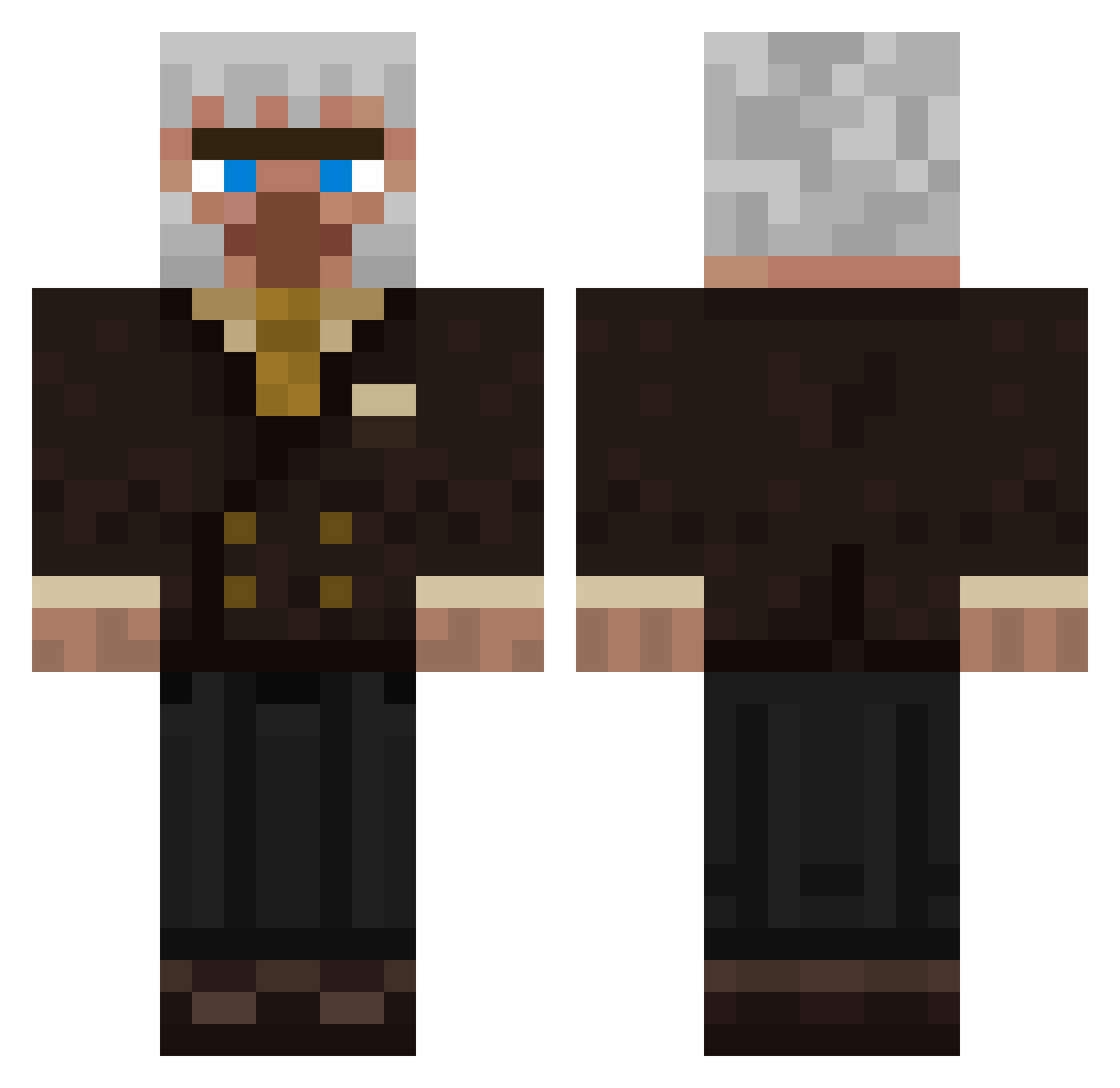 Andrej07 Minecraft skin, front and back view