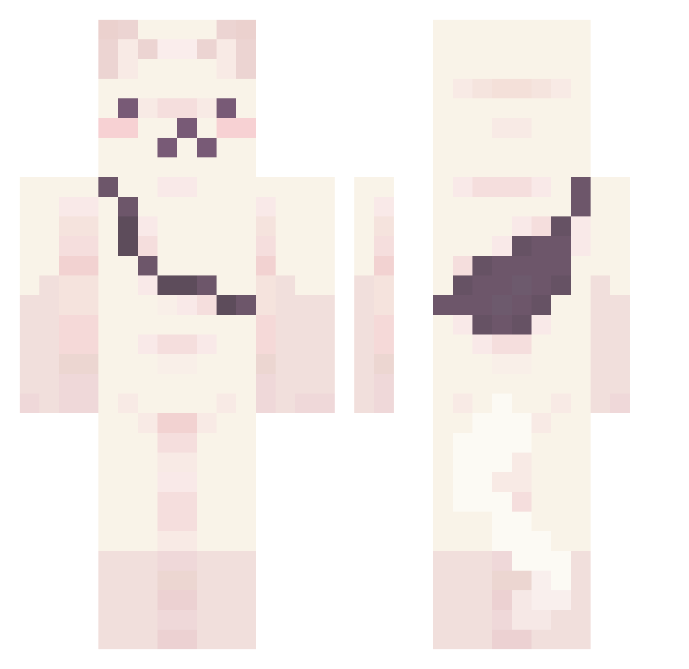 shms Minecraft skin, front and back view