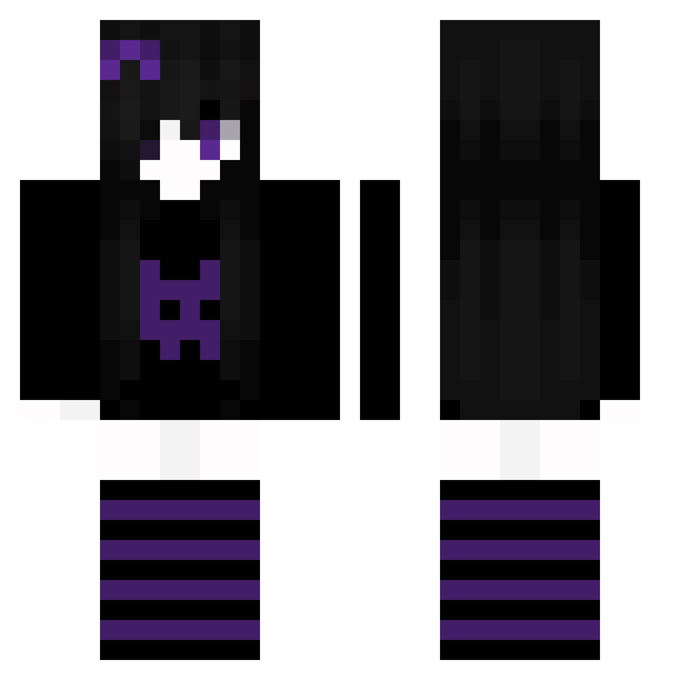 winrdair Minecraft skin, front and back view