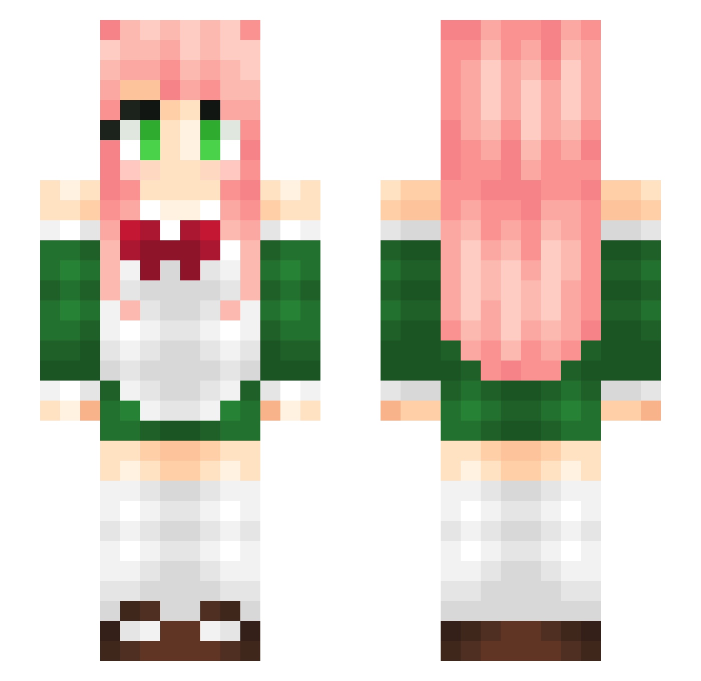 tinylambo Minecraft skin, front and back view