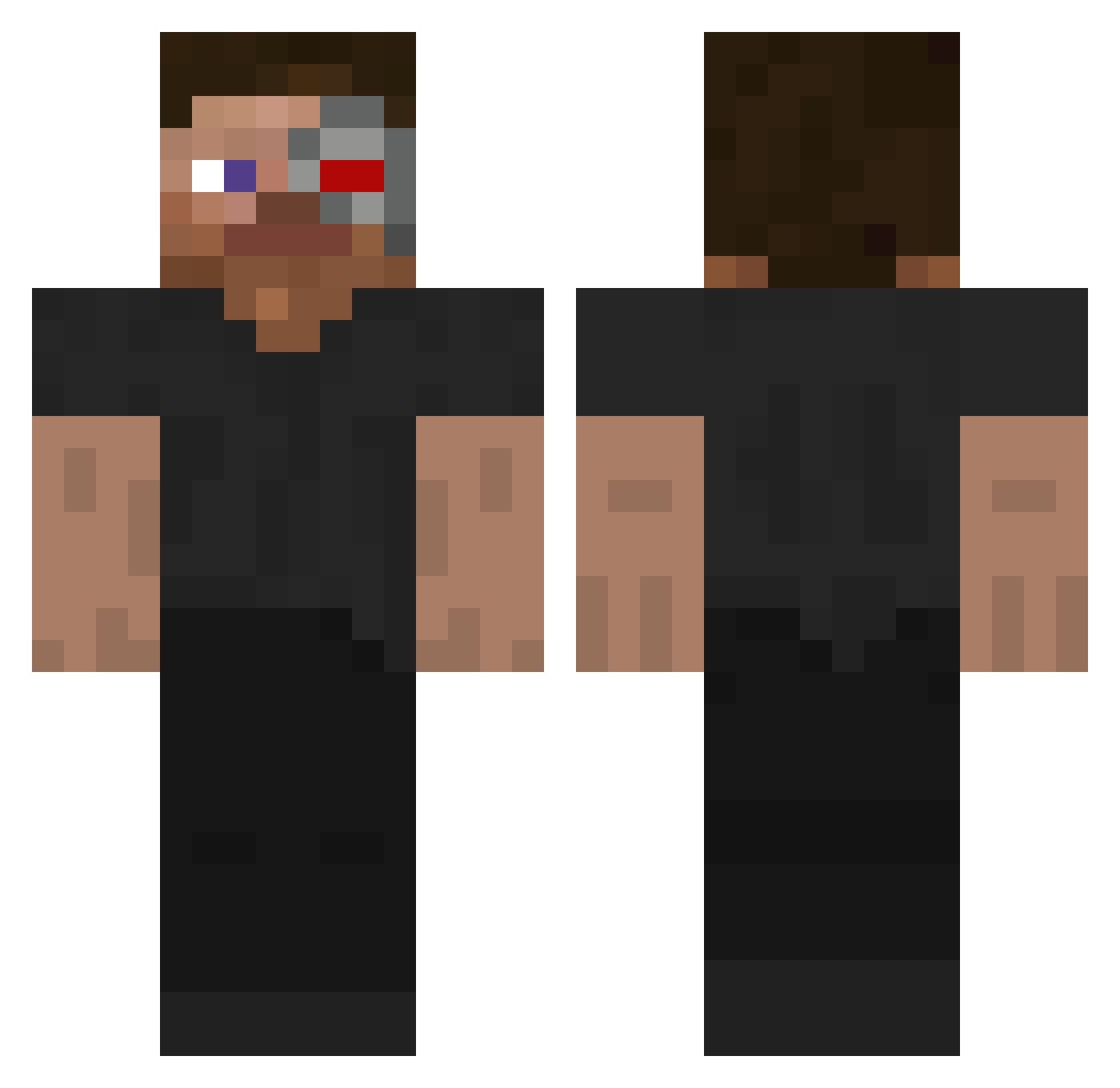 chimp162 Minecraft skin, front and back view