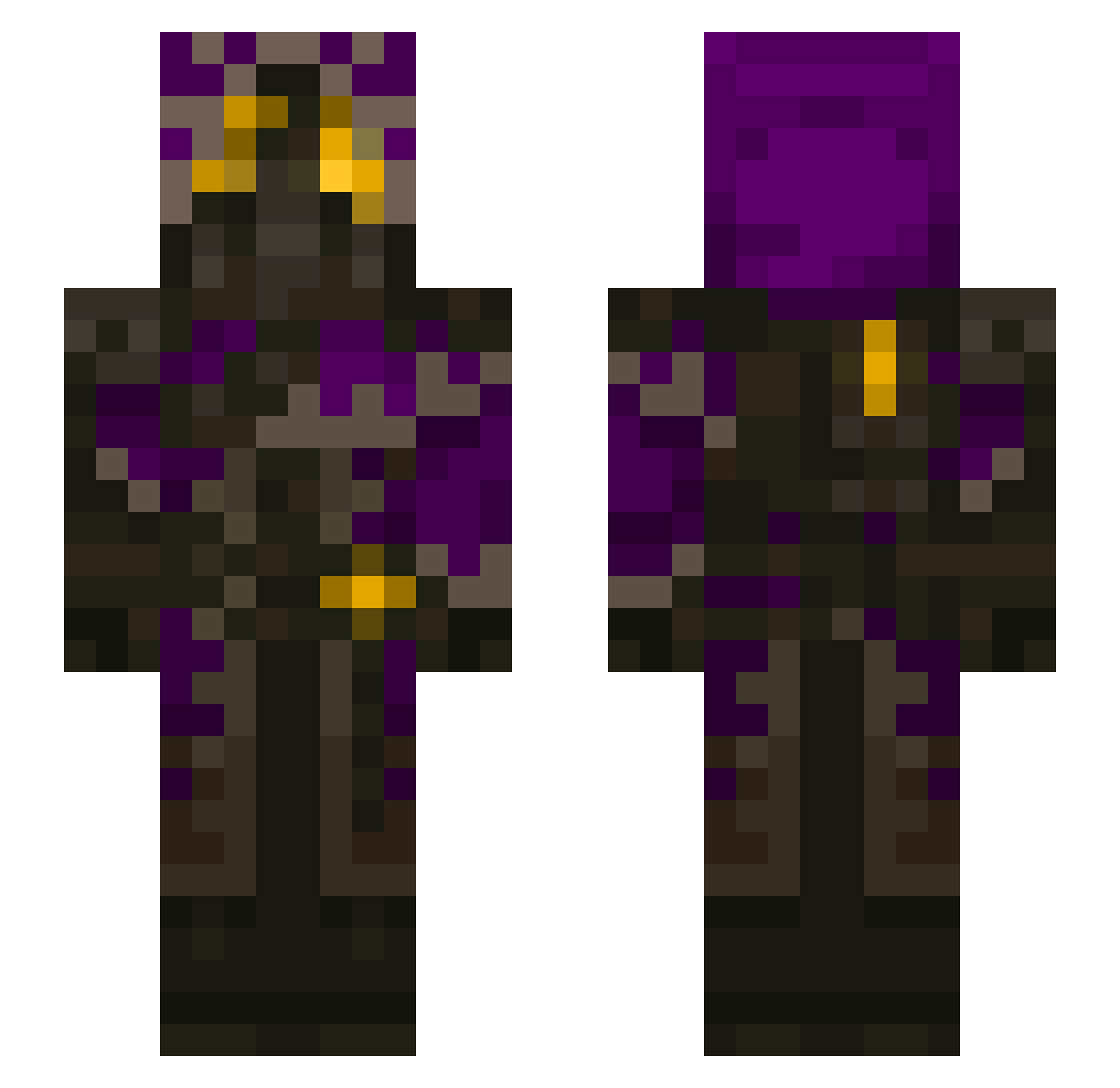 Fusion_Eternal Minecraft skin, front and back view