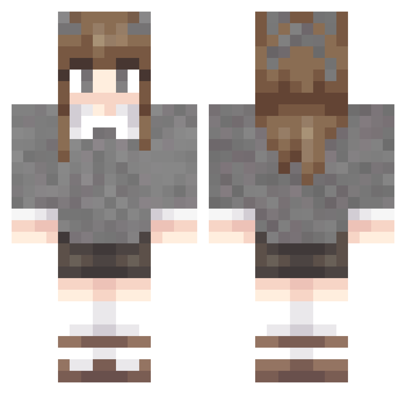skxnley Minecraft skin, front and back view