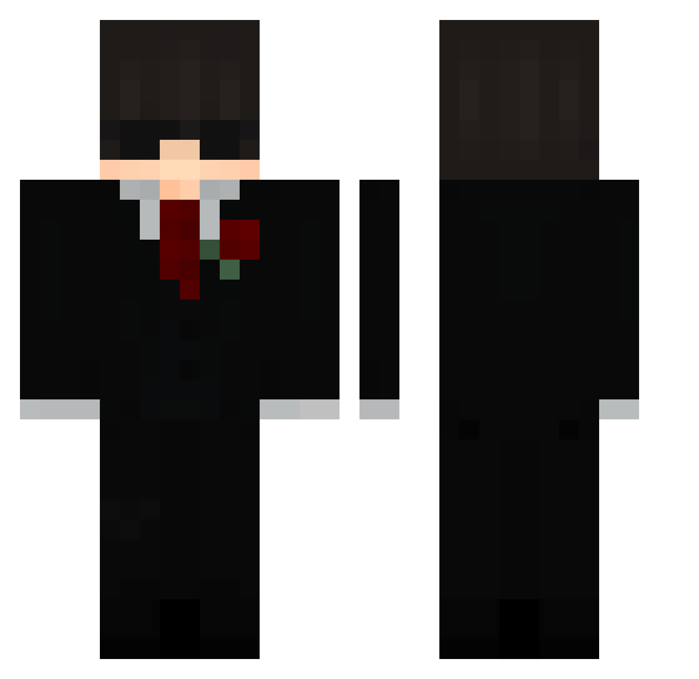 Cuenta_ Minecraft skin, front and back view