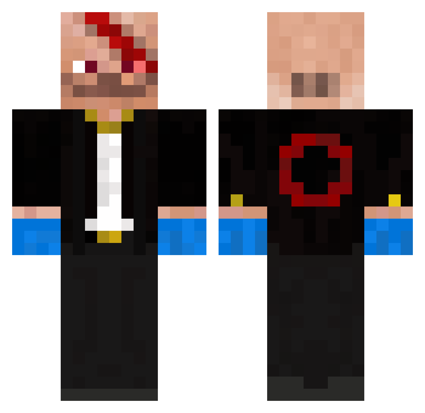 Ineq15 Minecraft skin, front and back view