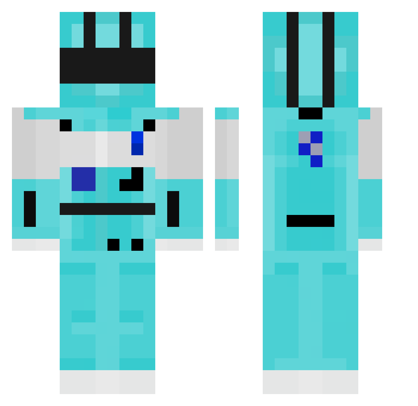RacingFan91 Minecraft skin, front and back view