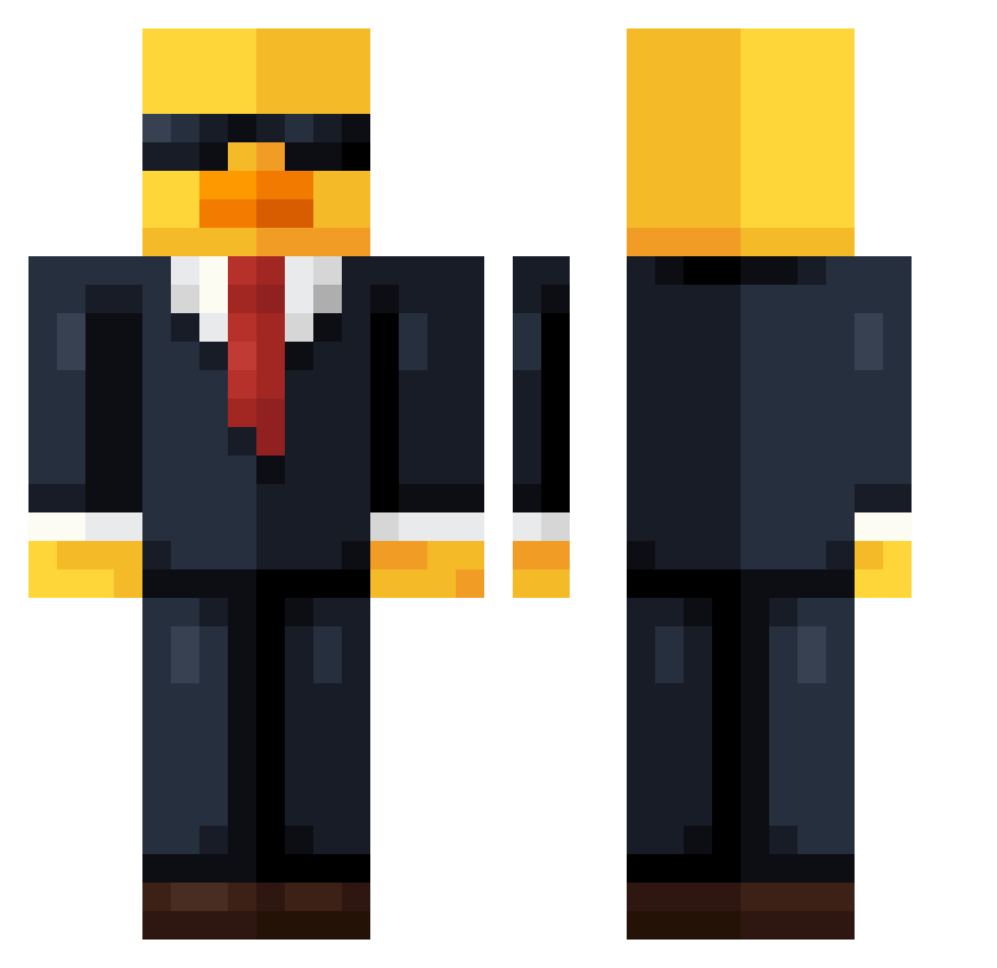 Vinne2226 Minecraft skin, front and back view