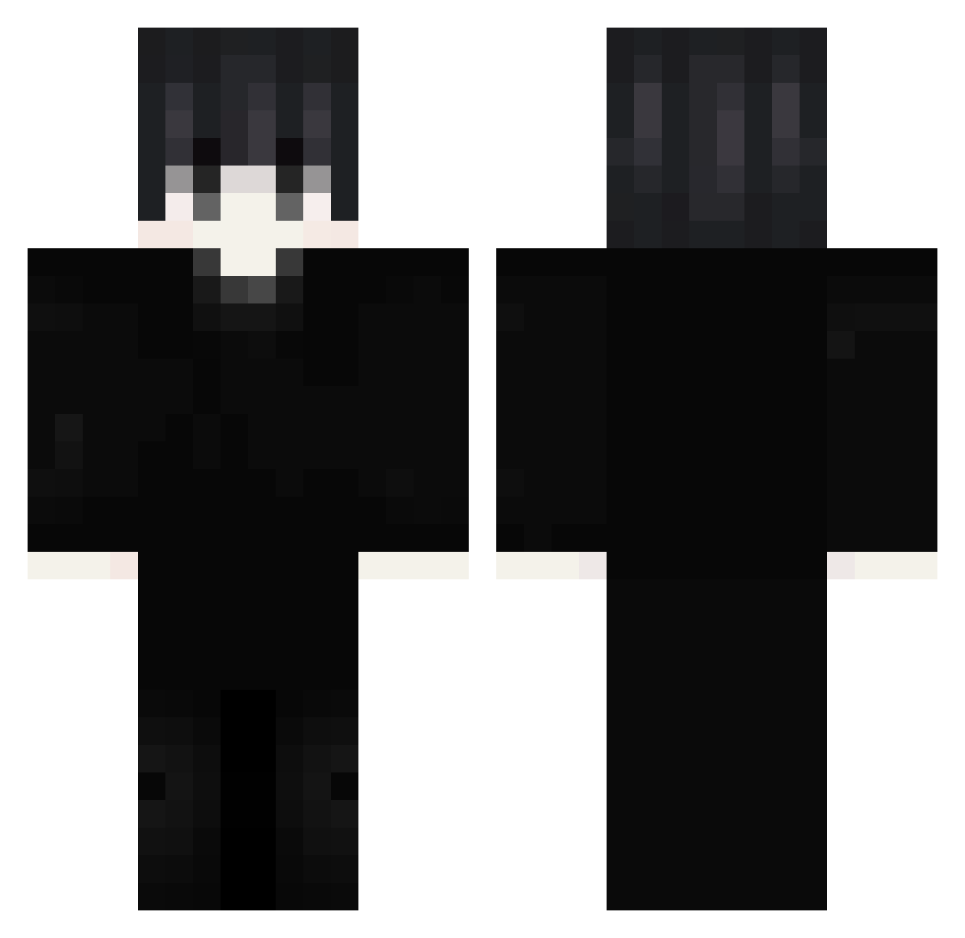 dolphinanty Minecraft skin, front and back view