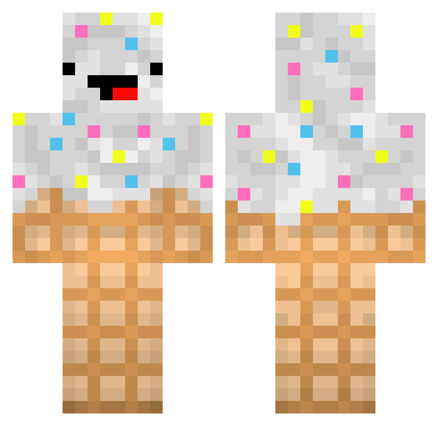 Languid Minecraft skin, front and back view