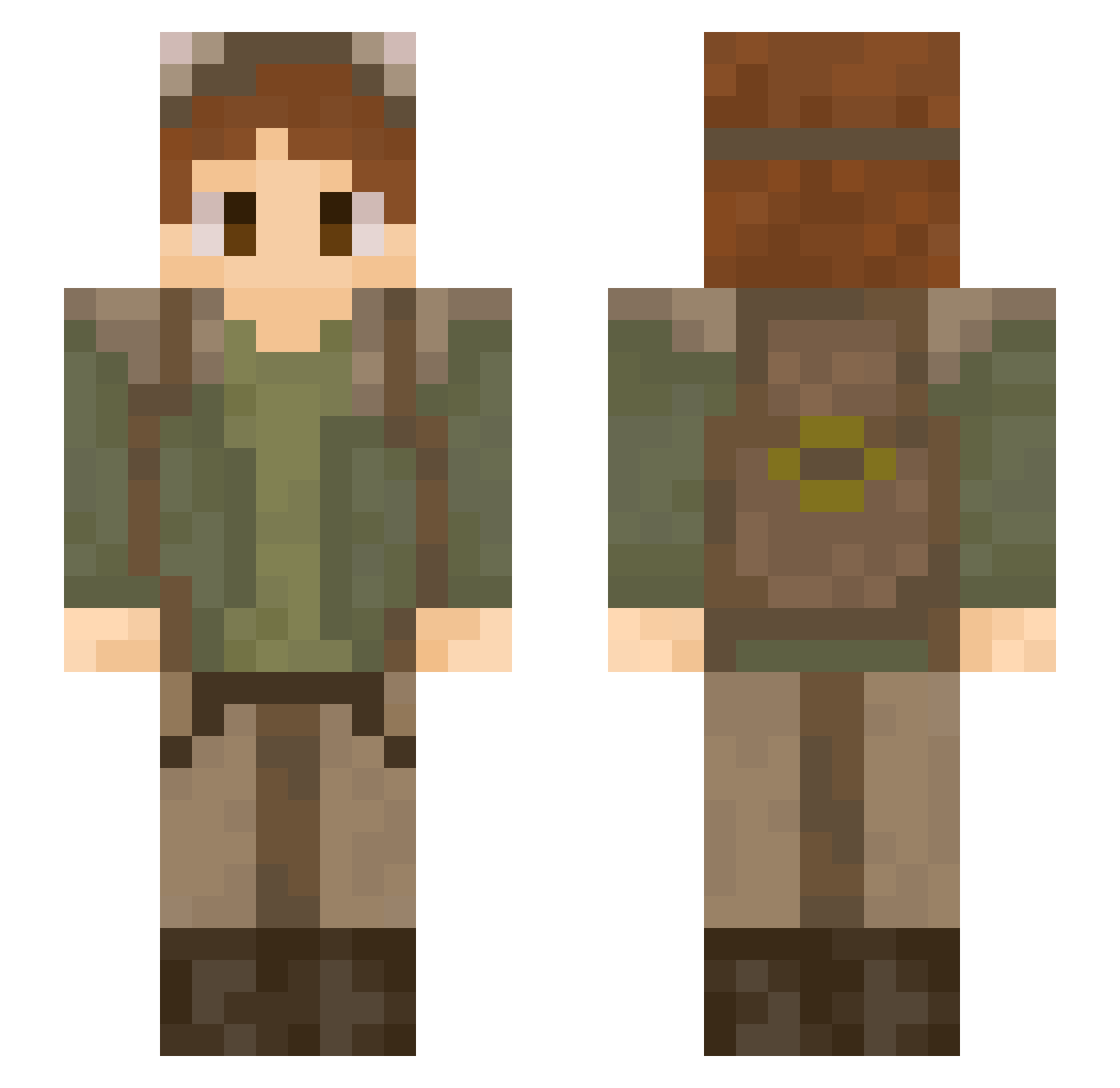 worldwillBas1 Minecraft skin, front and back view