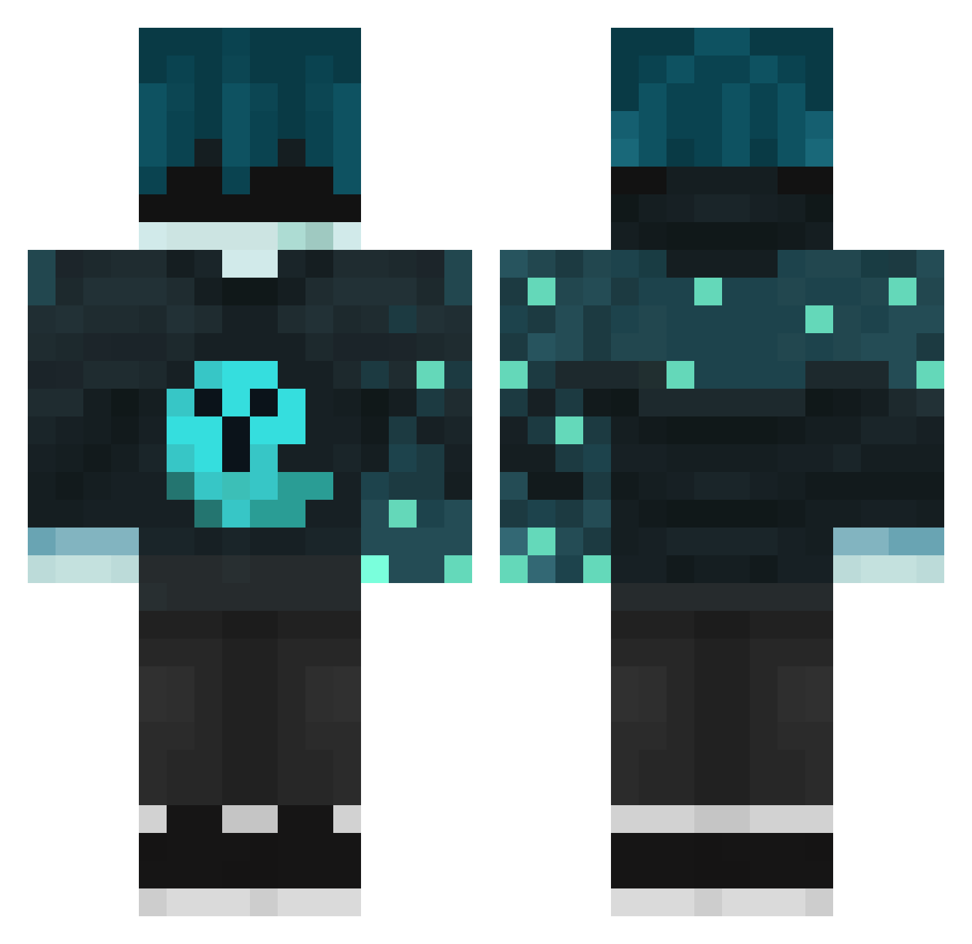 Duugu Minecraft skin, front and back view