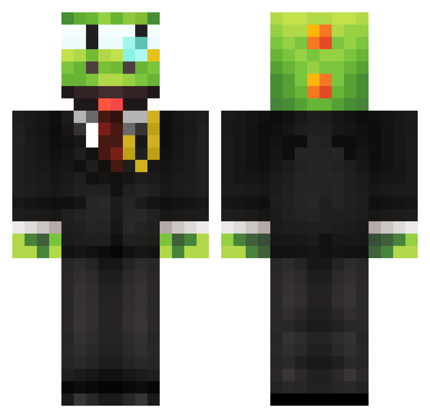 Corssen Minecraft skin, front and back view