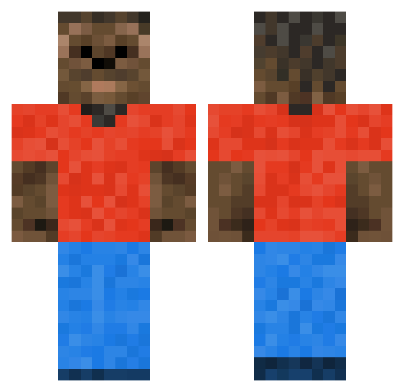 Mr_MPH Minecraft skin, front and back view