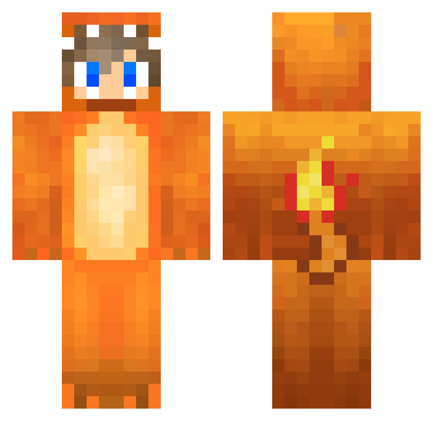 ElJoshe Minecraft skin, front and back view