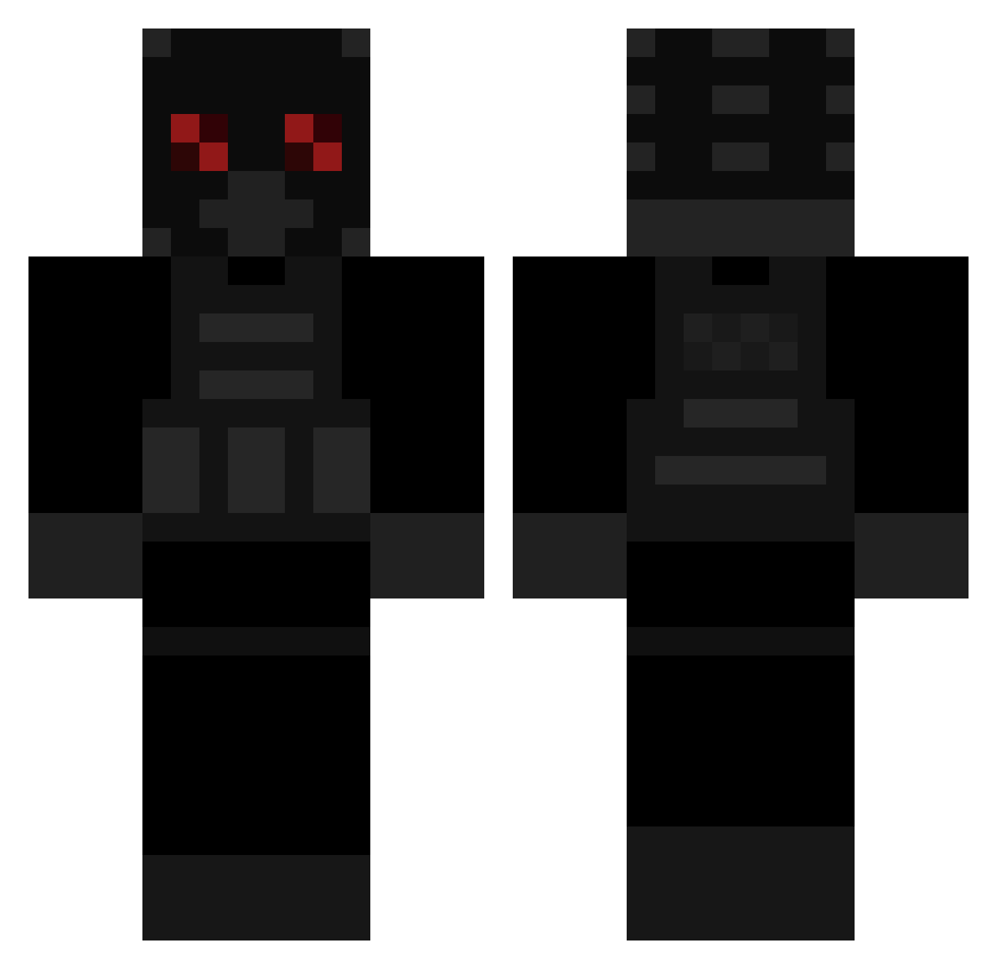 RealXIII Minecraft skin, front and back view