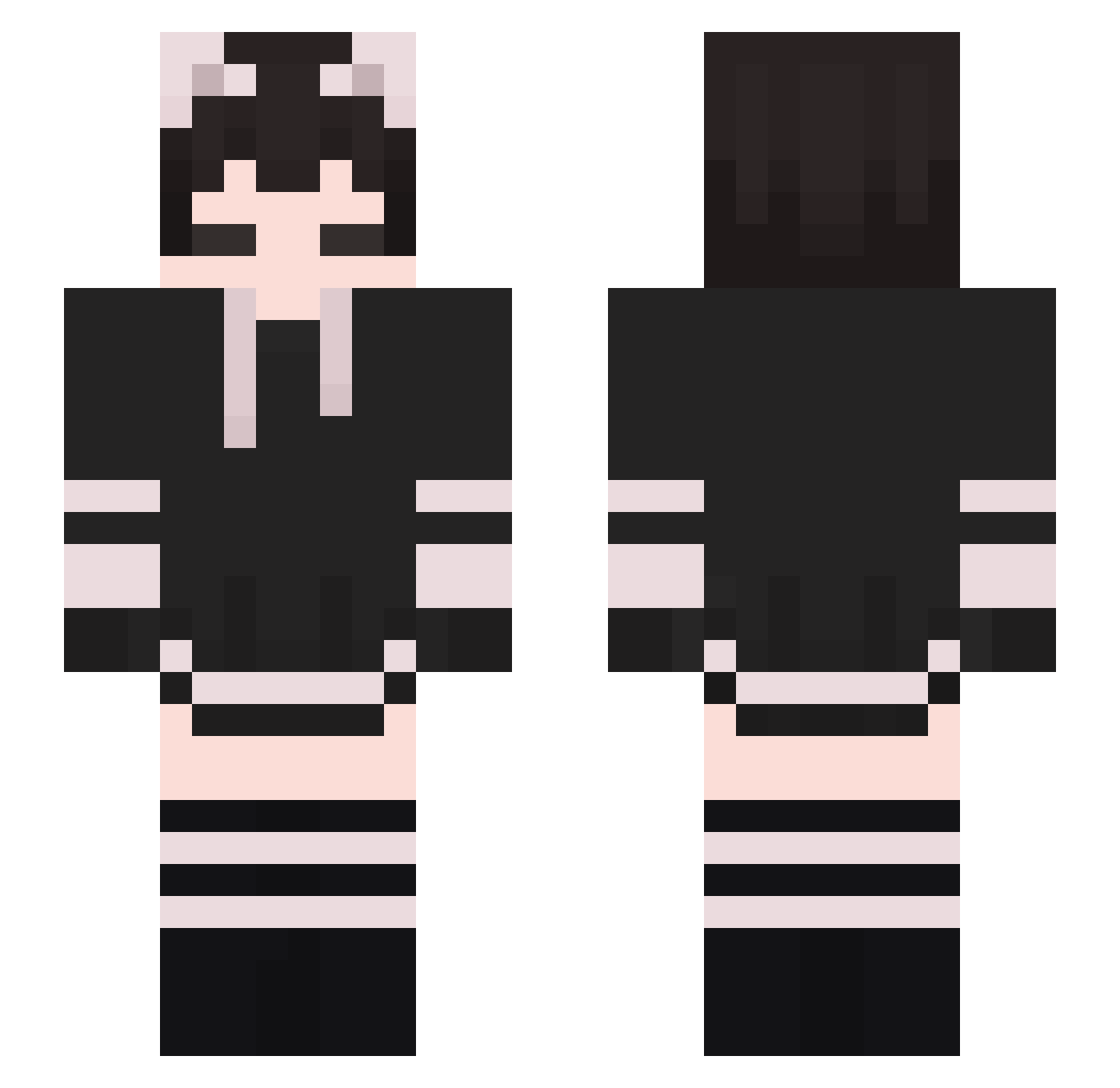 Gozilla1573 Minecraft skin, front and back view