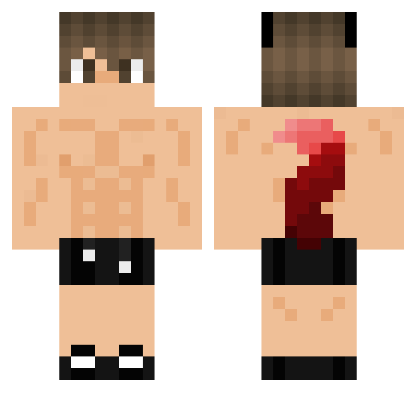 YourDaddyLovesMe Minecraft skin, front and back view