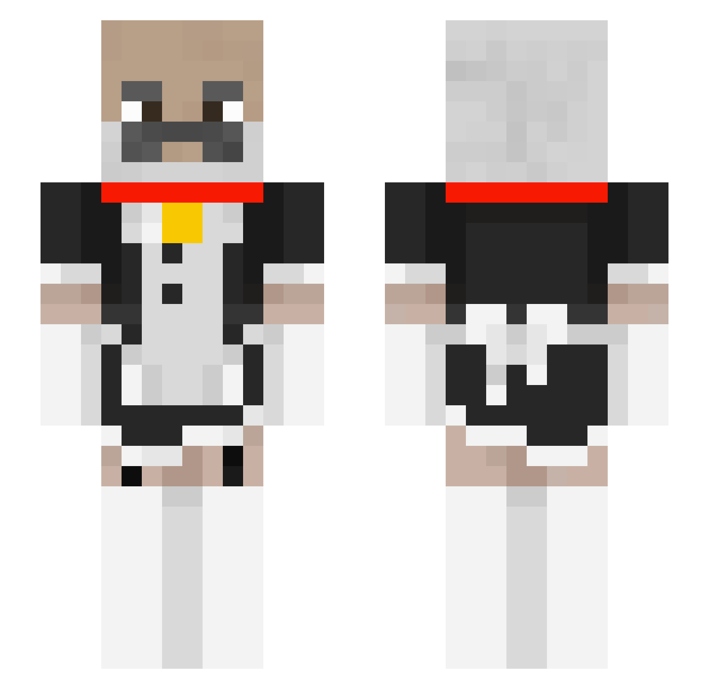 KarlMarxxxxxx Minecraft skin, front and back view