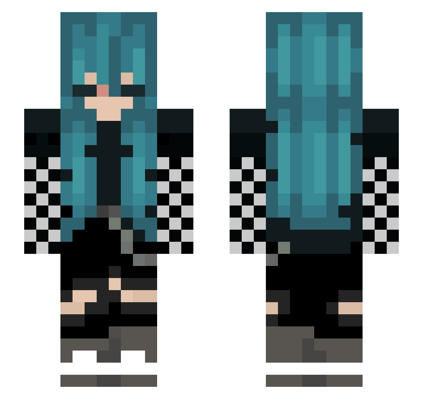 ShouXXO Minecraft skin, front and back view