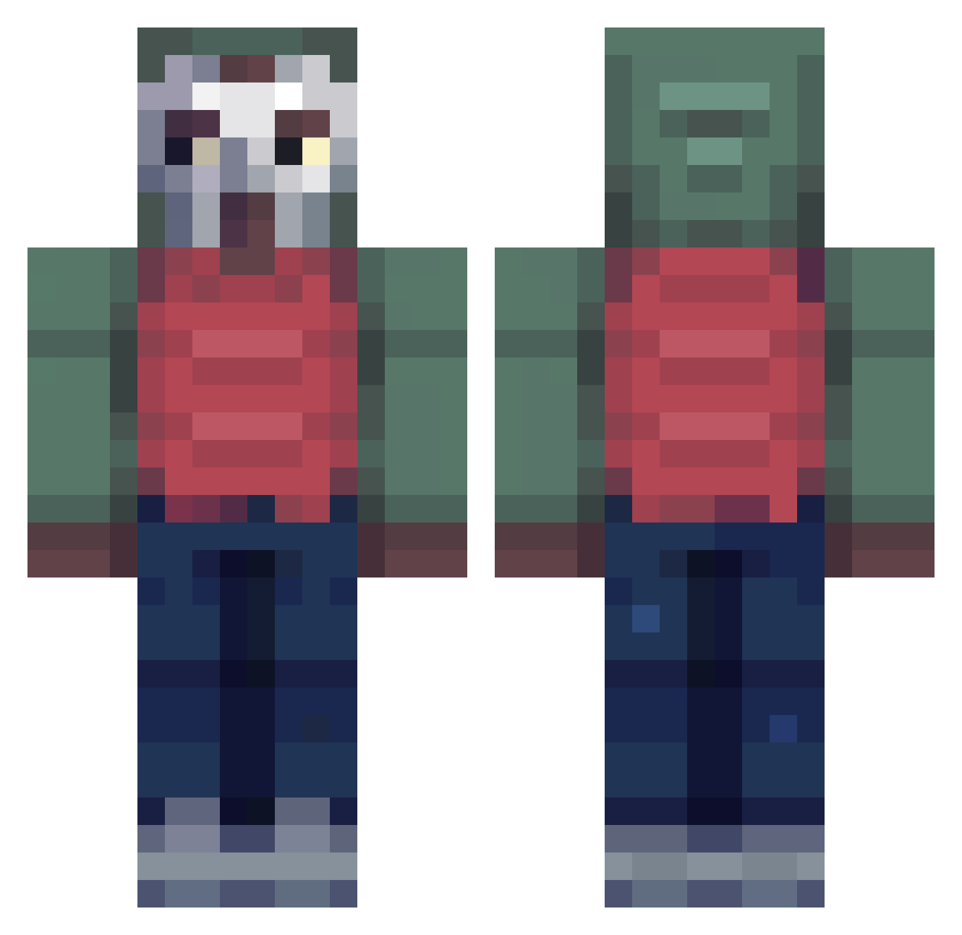 carsopg9 Minecraft skin, front and back view