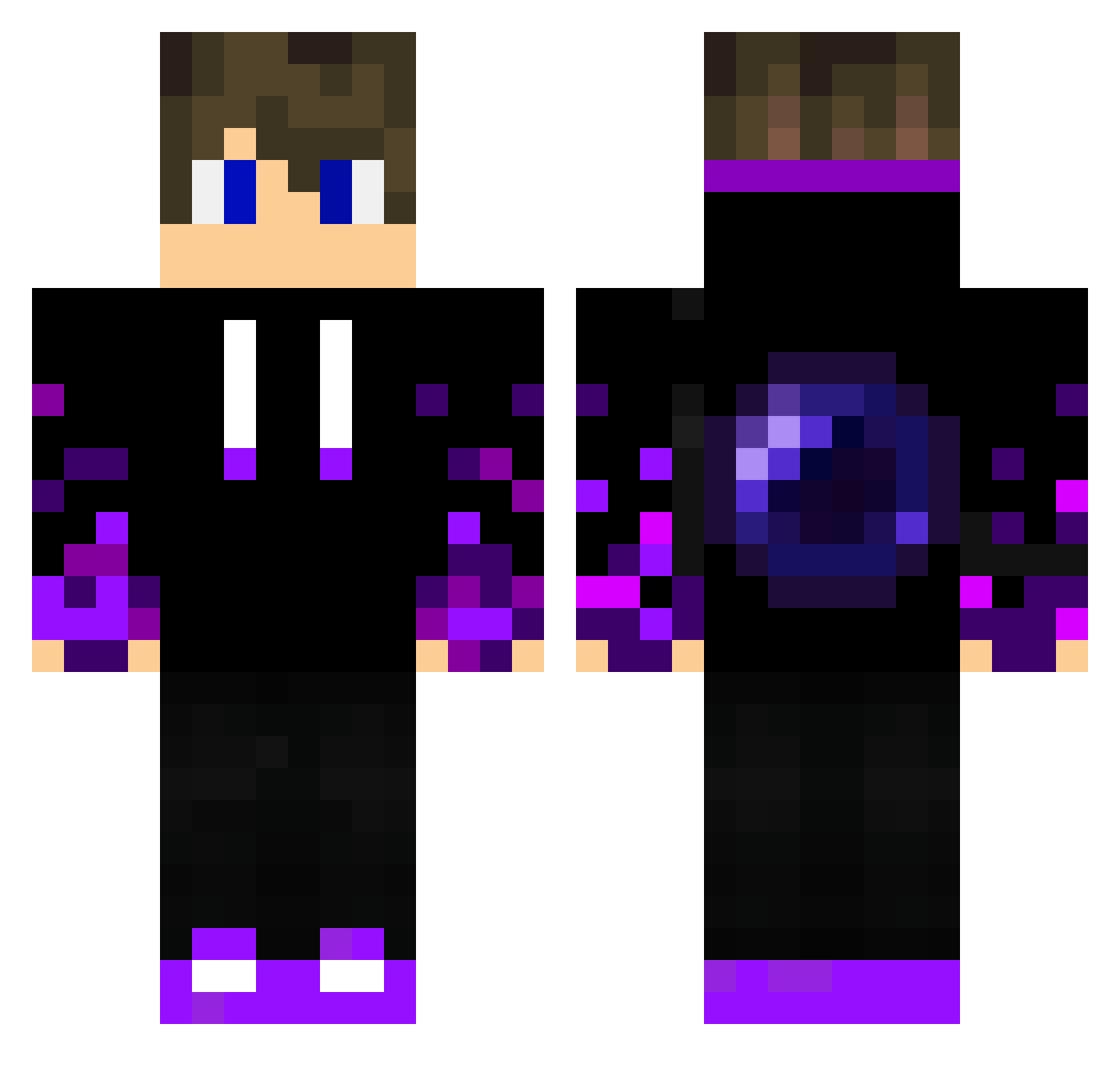Darkhell_115 Minecraft skin, front and back view