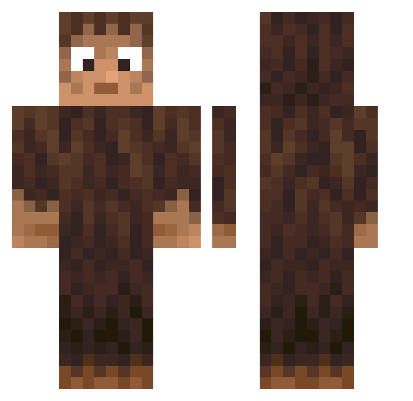 Earthfall71400 Minecraft skin, front and back view