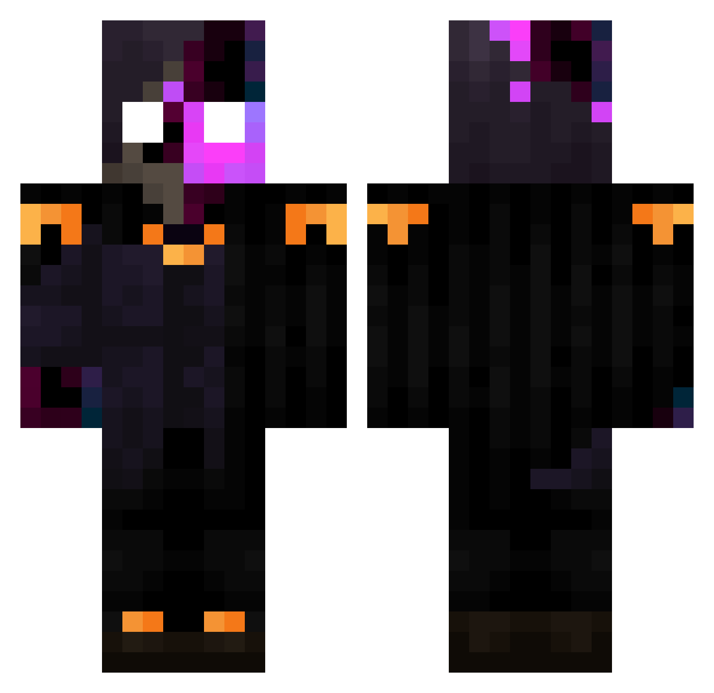 Septa77 Minecraft skin, front and back view