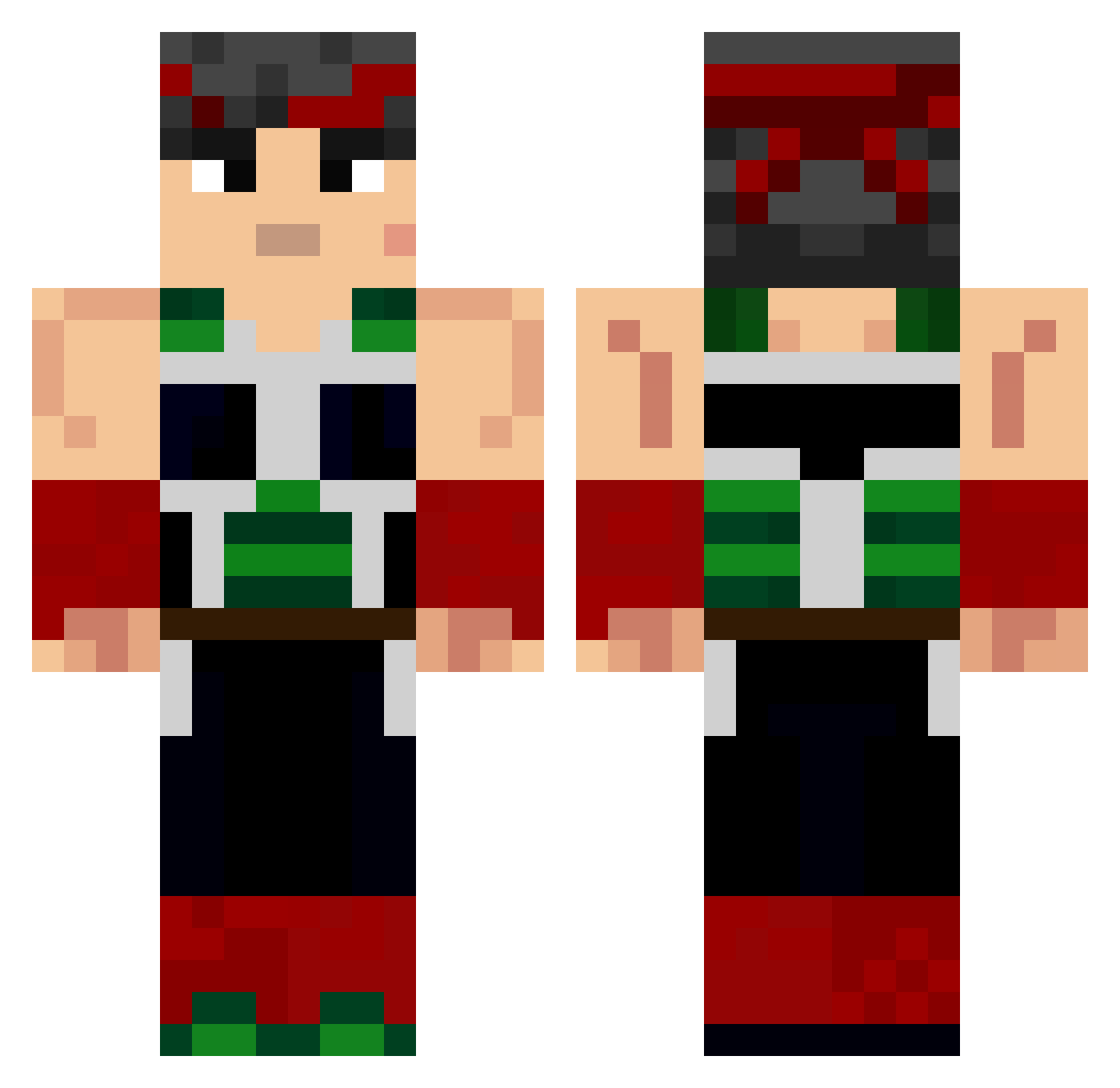 N7Turk Minecraft skin, front and back view